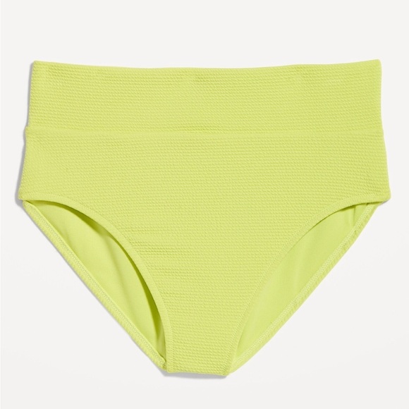 Old Navy Womens High-Waisted Pucker Classic Pousse Verte Bikini Swim Bottoms 3X - Picture 7 of 10